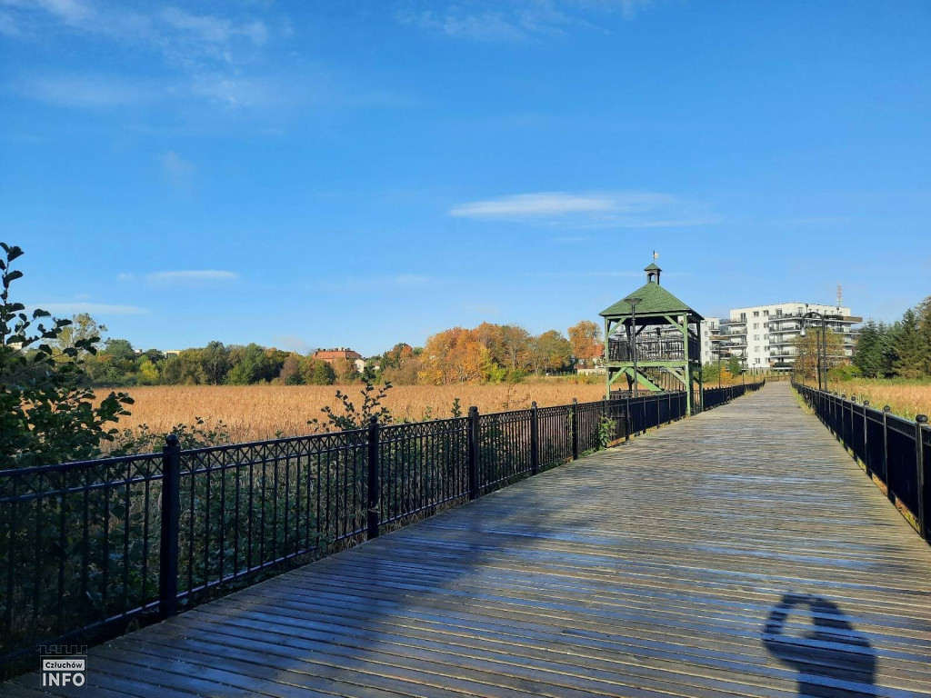 Spacer po Człuchowie, Park Luizy, Ulice, Jesień