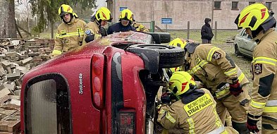 Strażacy z dwóch powiatów trenowali w Strzeczonie pożar i poważny wypadek-6969