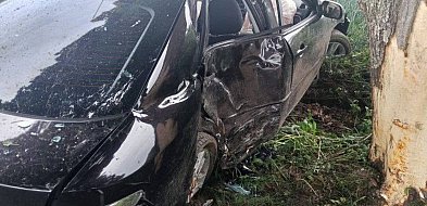 Auto uderzyło w drzewa między Wronkowem a Czarnem. Kierowca w szpitalu