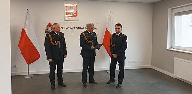 Uroczyste pożegnanie strażaka. Artur Narloch zakończył służbę w KP PSP