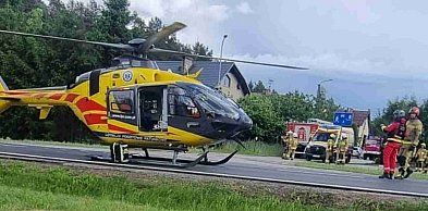 Mężczyzna spadł z wysokości 8 metrów. Na miejsce wezwano śmigłowiec LPR