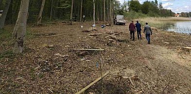 Posadzili 30 dębów nad jeziorem. Po majówce zebrali worki pełne śmieci