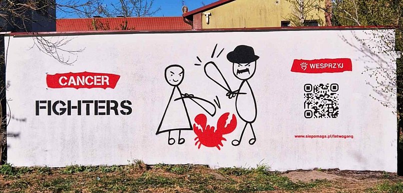 Ponad 251 mln zł dla Cancer Fighters. W Człuchowie powstał wyjątkowy mural